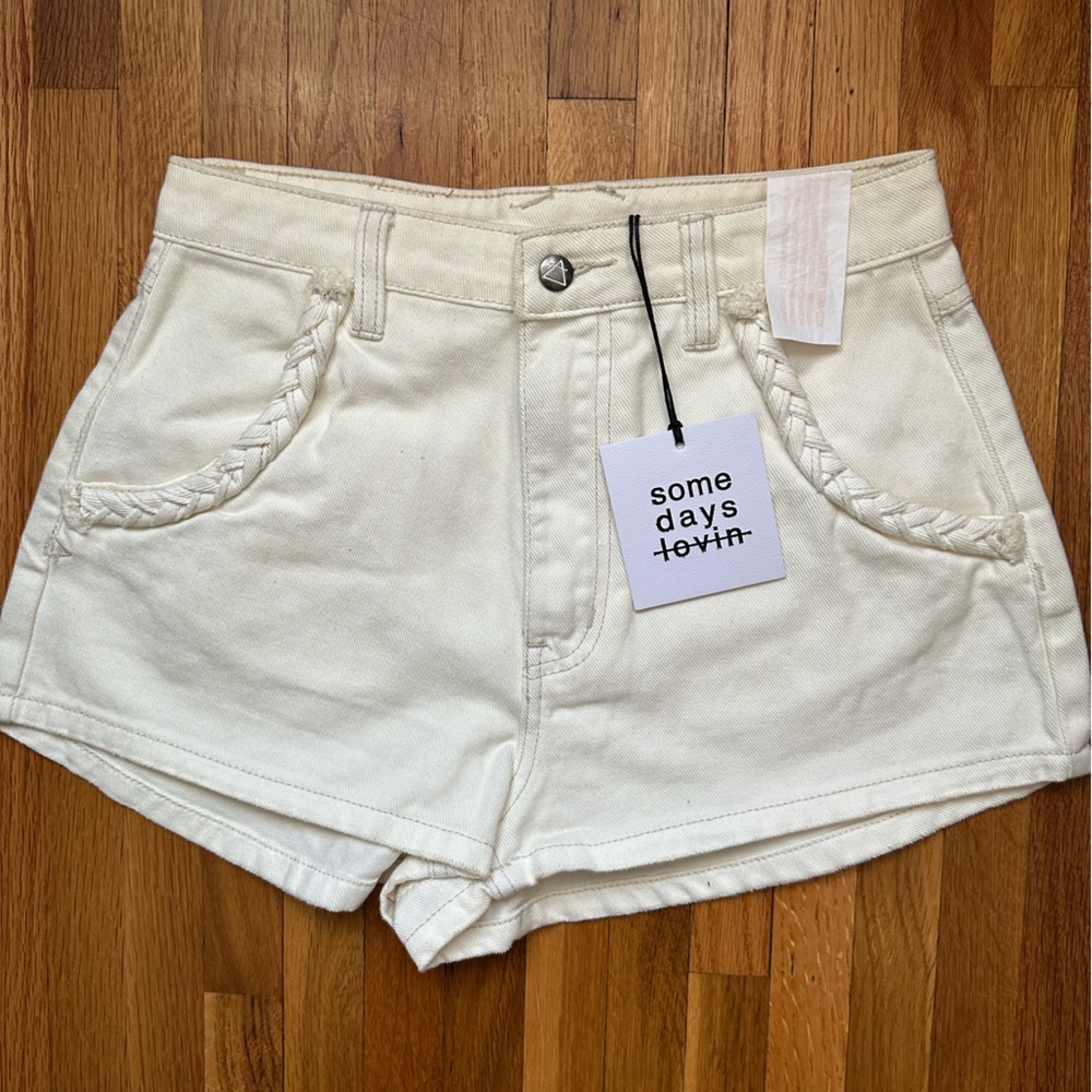 Somedays Lovin Moon Star Denim Datsun Shorts NWT